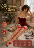 Christmas Cheer - Festive Bow Thigh-Highs