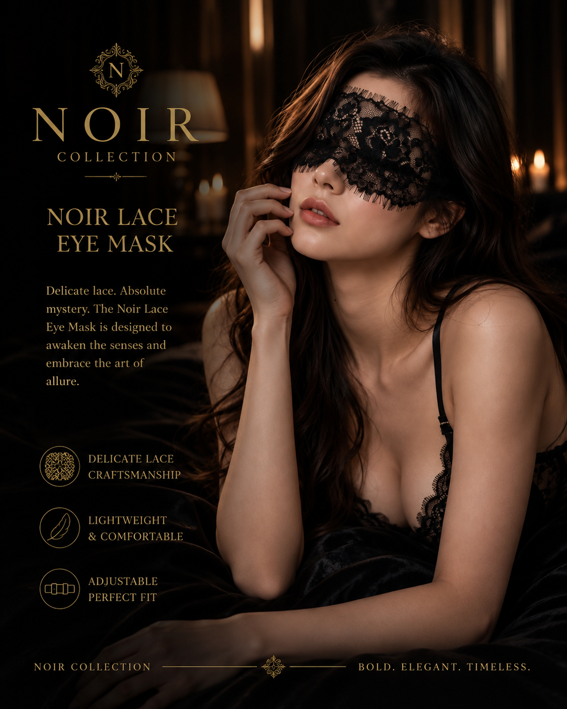 Noir - Lace Eye Mask