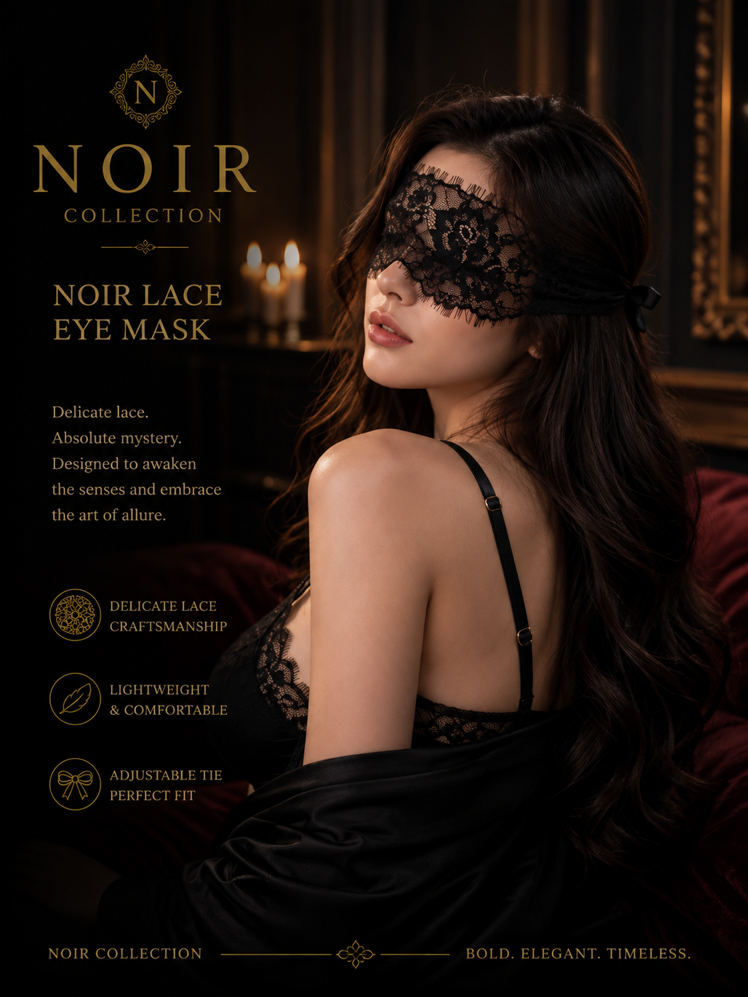 Noir - Lace Eye Mask
