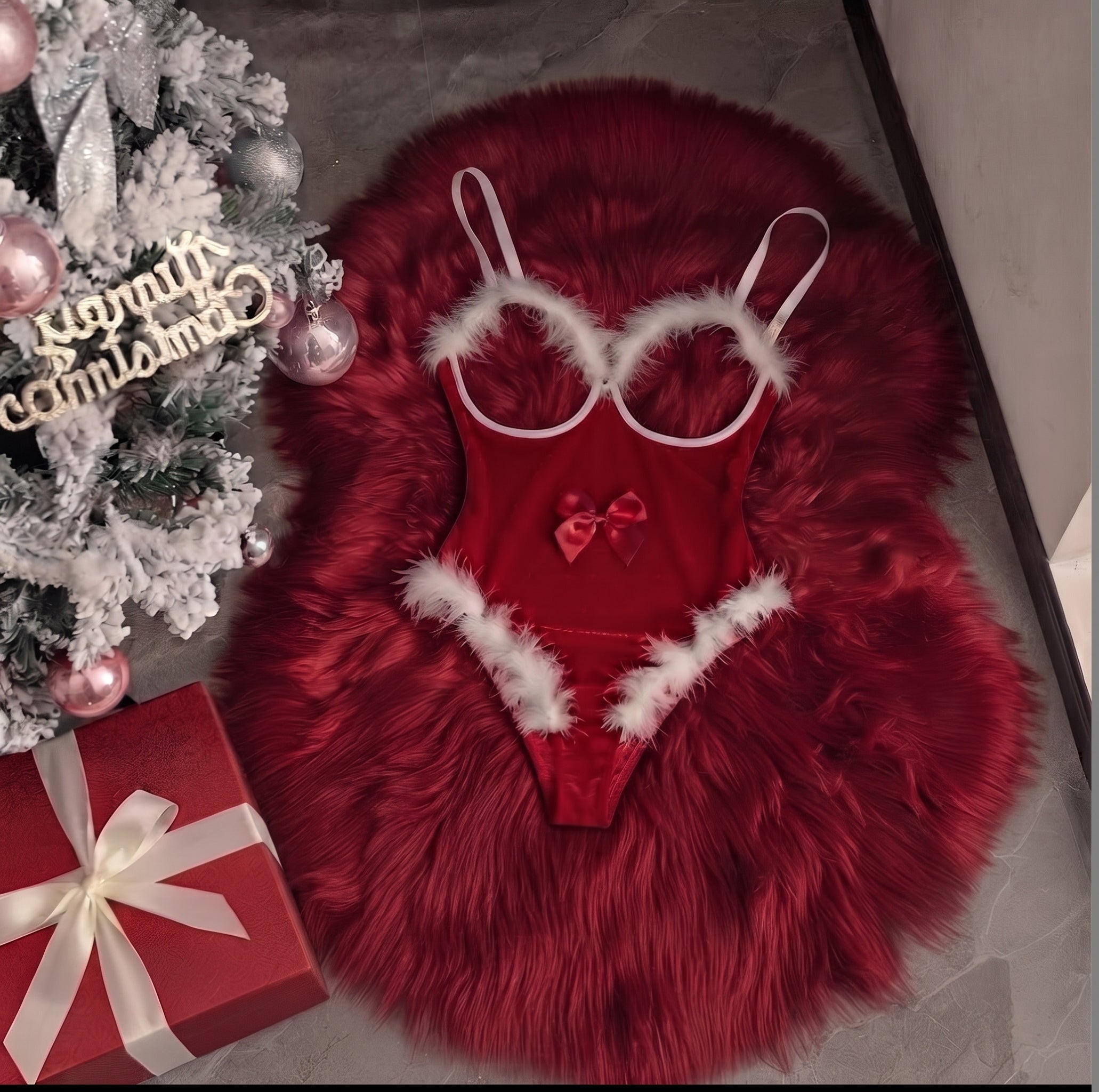 Christmas Cheer - Velvet Santa Bodysuit